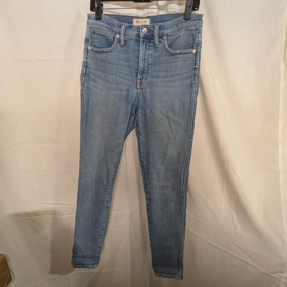 Madewell 10" High-Rise Skinny Jeans Hamden Wash Light Waisted Retro Denim Pant 8 - Picture 5 of 11